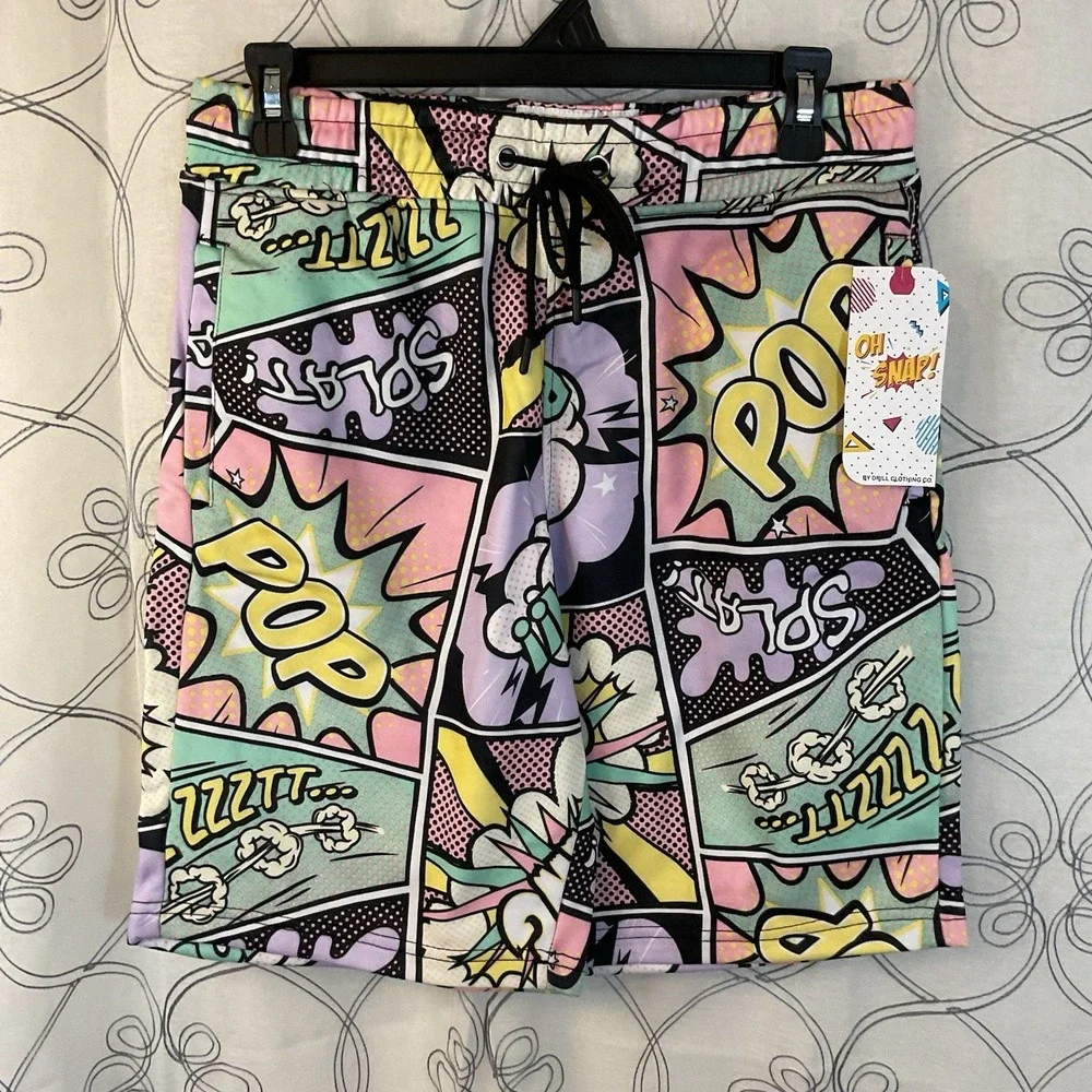 NWT Men's Oh Snap! By Drill Clothing Co Pastel Board Shorts Size Small
